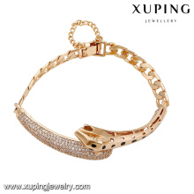 74831 Xuping al por mayor diseños de joyas de oro con peso y precio pulsera de estilo especial